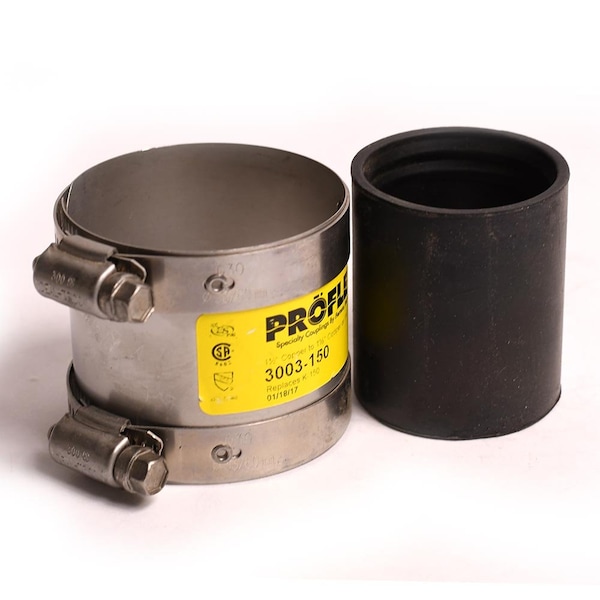 Thrifco Plumbing 1-1/2 Inch CPR x CPR No Hub Coupling 6722807 - main